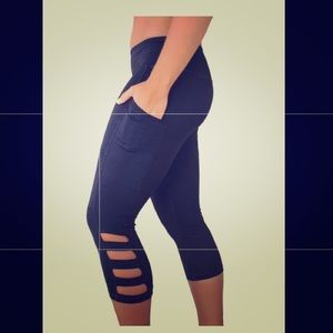 KIAVA black workout tights with pockets